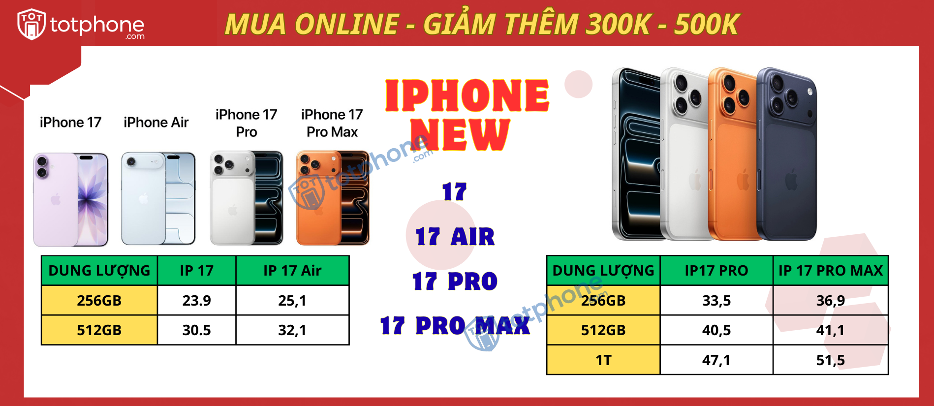 iPhone 17 chính hãng tại Tốt Phone